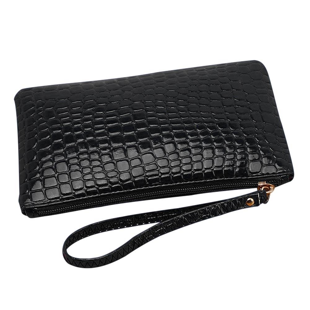Crocodile Texture PU Phone Wallet Clutch Purse With Zipper Card Holder Makeup Pouch For Shopping Work And Daily Use Women