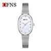 OFNS Luxury Women's Watch: Mother-of-Pearl Dial, Quartz, Diamond Accents, Waterproof, Elegant Office Accessory.
