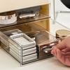 Storage Rack with Clear Windmill Shape Organizer Large Capacity Cosmetics Organizer Dustproof Cosmetic Case for Bathroom Desktop
