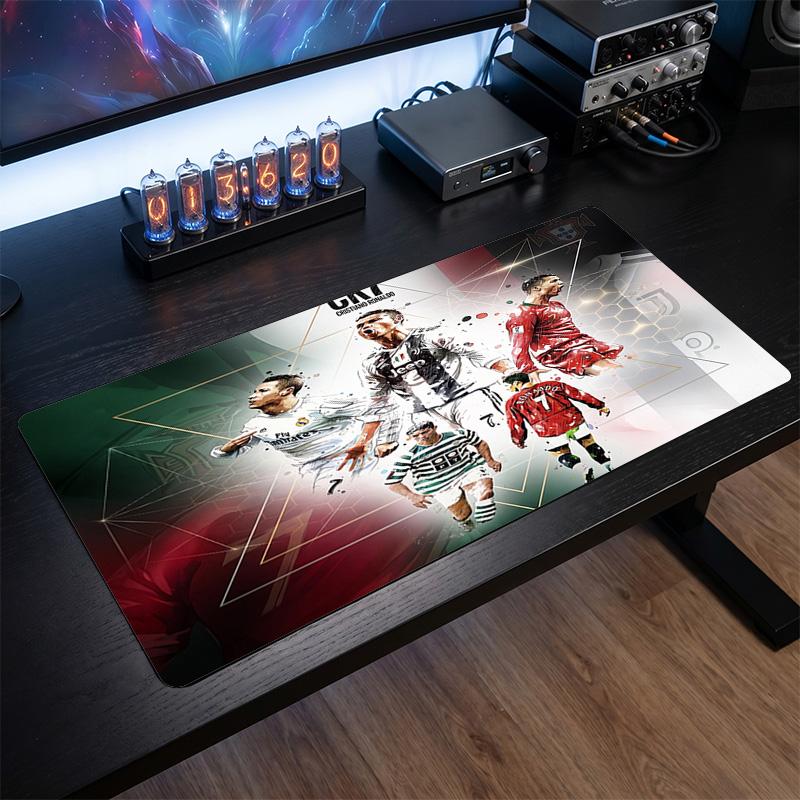 Tappetino Mouse Scudo Cristiano Ronaldo, Tappetino da Scrivania Esteso Antiscivolo in Gomma per Gaming Ufficio Laptop Regalo per Fan