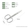 Stainless Steel Dual-Tip Trimmer Scissors for Eyebrows, Eyelashes, and Nose Hair