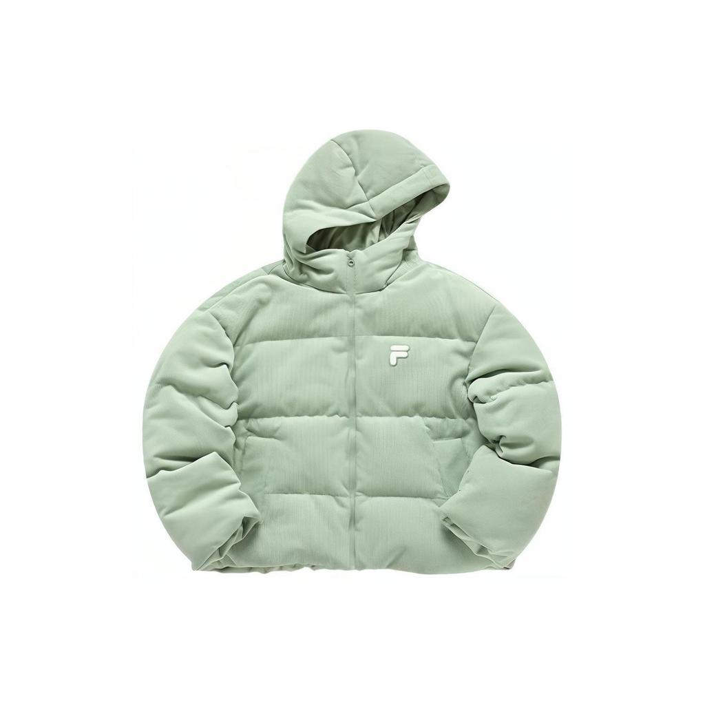 Fila Fusion Casual Comfortable Solid Color Zipper Warm Down Jacket Women outerwear Herbal-Green T11W416902F-LG