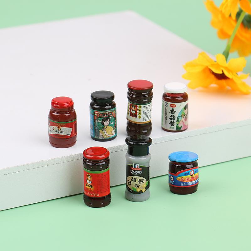 5Pcs Dollhouse Miniature Condiment Model Mini Kitchen Decoration Accessories