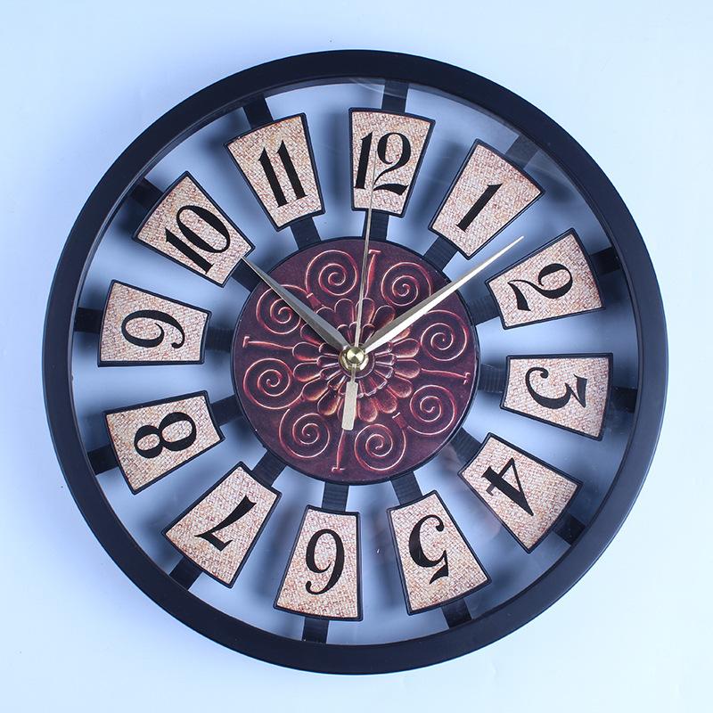

Ретро Бесшумные Настенные Часы Гостиная Простые Европейские Антикварные Настенные Часы Кантри Индустриальный Стиль Креативные Большие Часы JX-691LK【006】