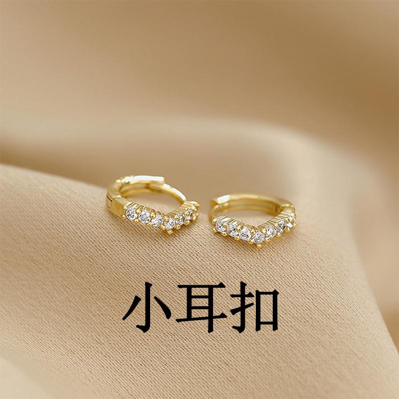 925 Sterling Silver Jewelry Simple Crystal V Style Butterfly Hoop Earrings for Women Wedding Party Jewelry For Girls Friend Gift