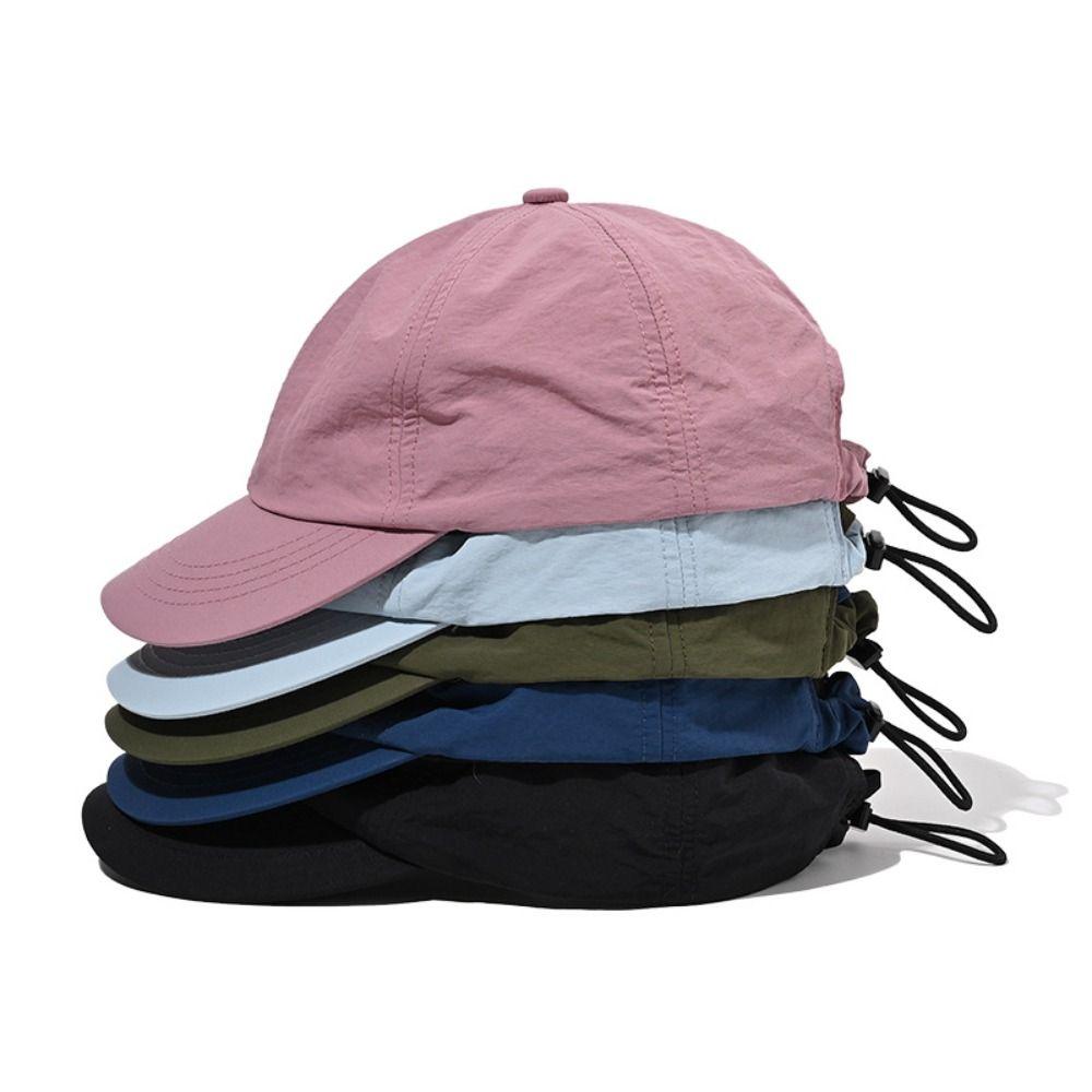 Drawstring Design Baseball Cap Japanese Style Snapback Hats Sports Hat Sunshade Cap  Trucker Cap
