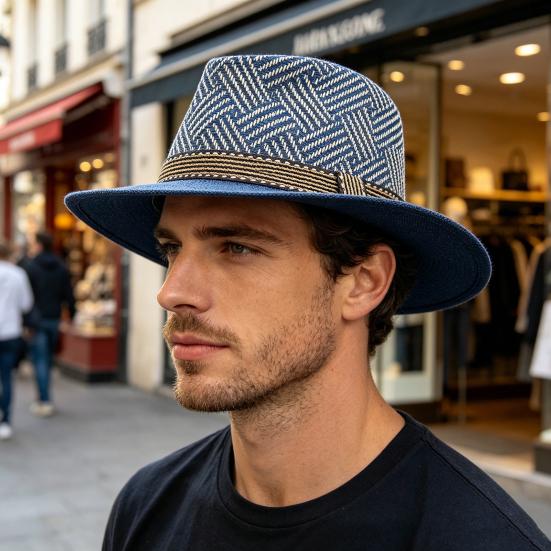 Yousheng Summer Jazz Hat, Lightweight Breathable Mesh Design Sun Protection Hat, Outdoor Travel Picnic Concert Hat