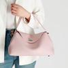 Genuine Leather Shoulder Bag Womens Minimalist Crossbody Large Pillow Shape With Lock