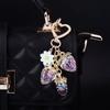 Cute Strawberry Bag Pendant Keychain Kawaii Heart Flower Daisy Key Chain for Women Girs Bag Purse Pendant Accessories Gift