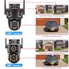 12MP 6K HD WiFi IP 8X Zoom Trzyobiektywowa Kamera Bezpieczeństwa PTZ Automatyczne Śledzenie Kamery Nadzoru Wifi 4K Kamera CCTV