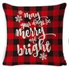 New Christmas Pillowcase Cushion Car Waist Protector Bedside Pillowcase Christmas Linen Pillowcase
