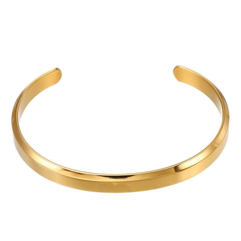 Geometric Stainless Steel Letter Bracelets For Men And Women Trendy Punk Accessories