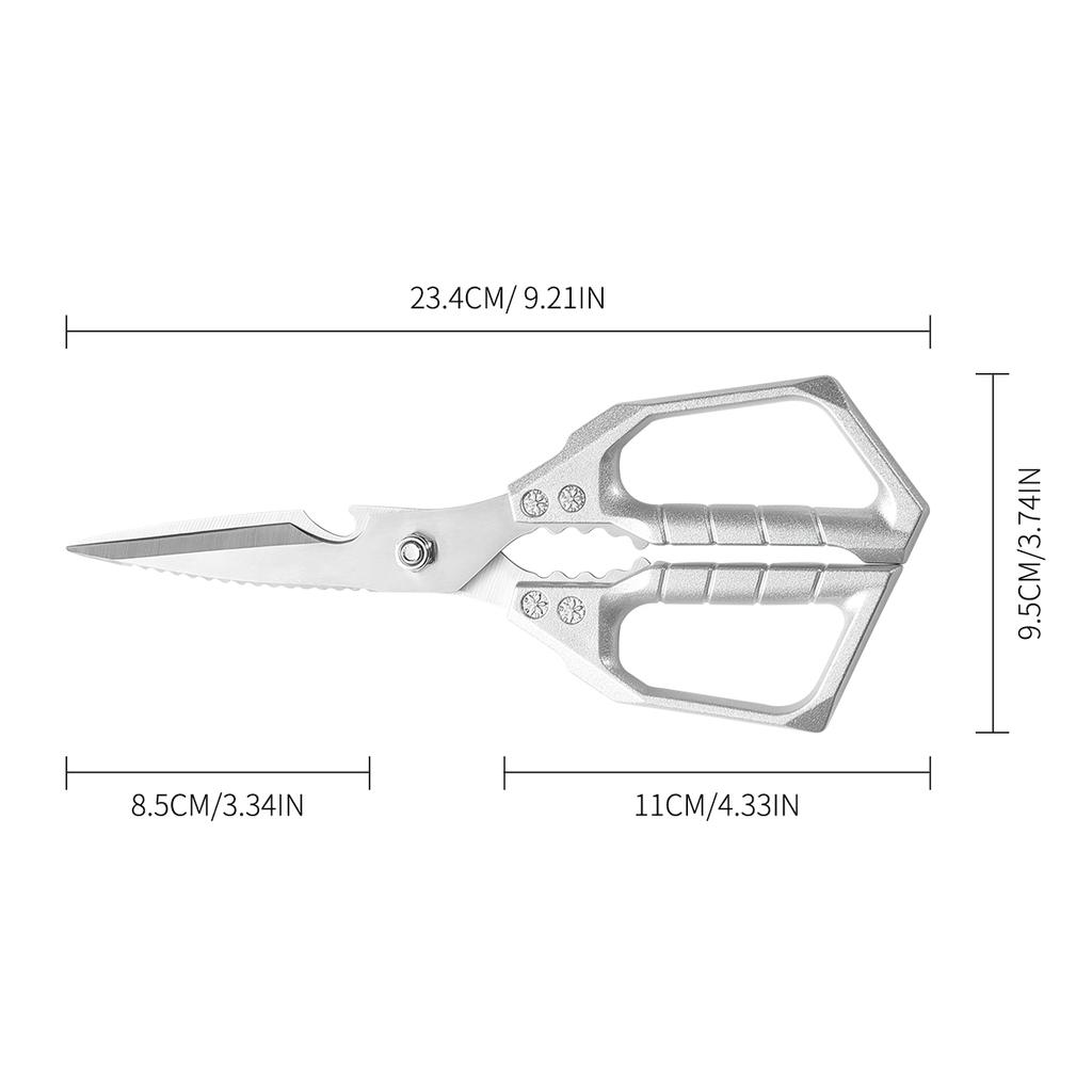 High Quality Multifunctional Kitchen Scissors Chicken Bone Scissors Fish Scale Scraper Bottle Opener Walnut Clip Kitchen 5