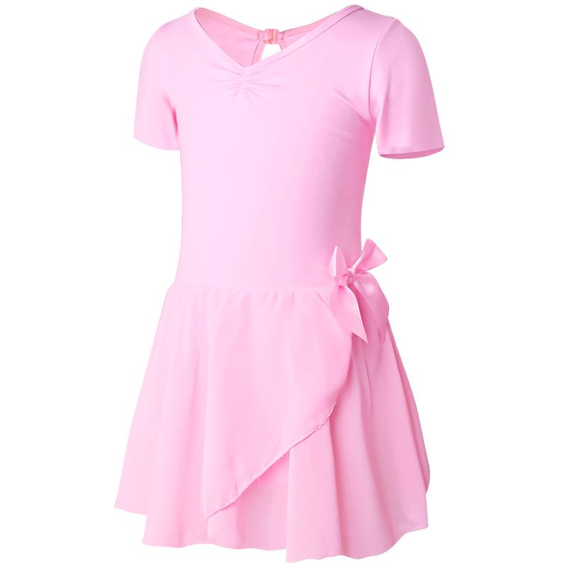 Dziewczęcy letni strój taneczny: Strój Łaciński i Baletowy z Krótkim Rękawem