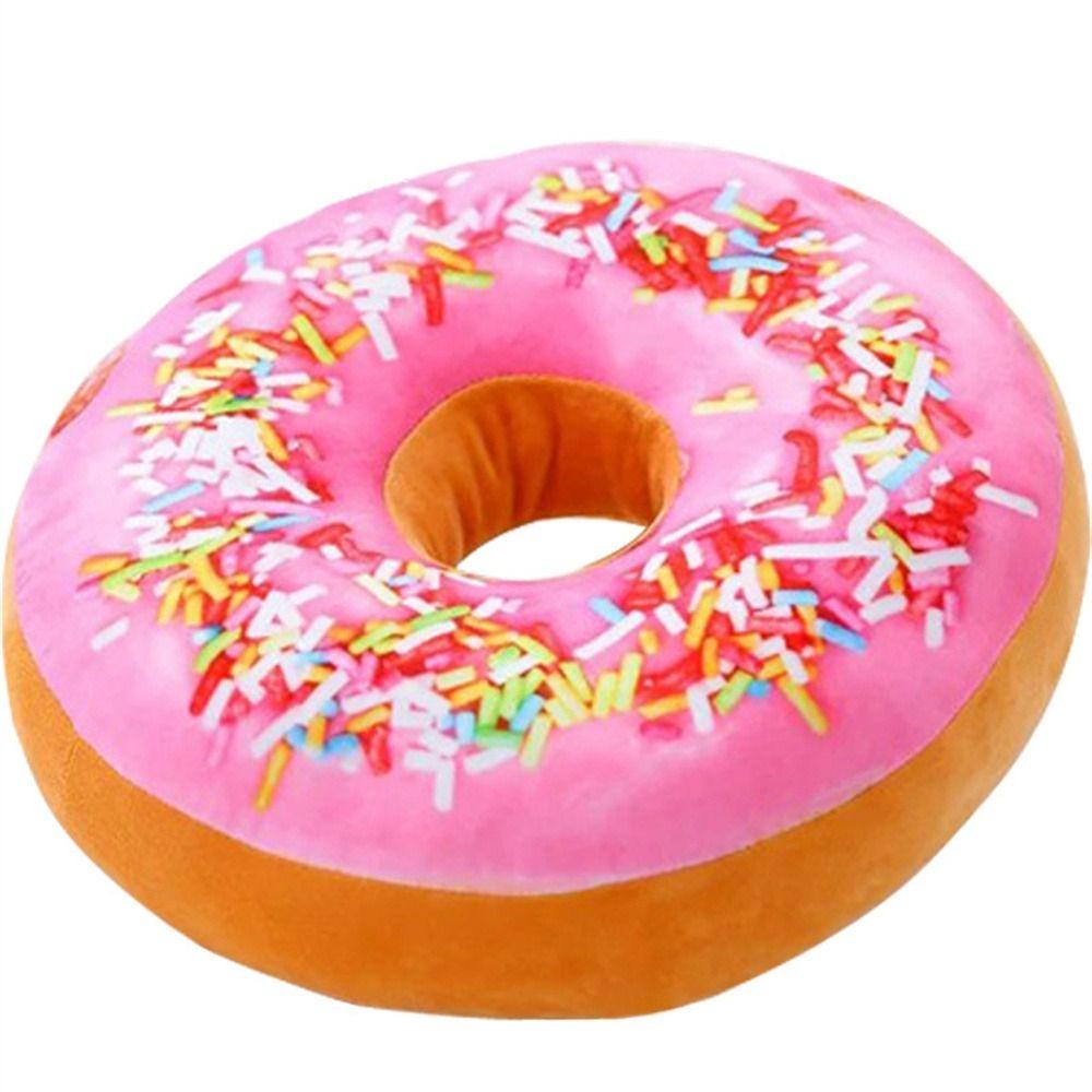 Pillow Stuffed Toy Pillow  Cover Donut Plush Toy Donut Stuffed Toys Seat Cushion Pillow Doughnut