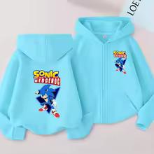 Kids Girls Boy 3-12 Yrs Zipper Style Cardigan Hot Sale Hoodie Sweatshirt Leisure Coat Sports Trend Top Anime Film Print Clothing