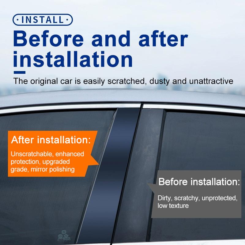 Middle Column Sticker For Hyundai Tucson TL 2015 2016 2017 2018    Car Window Door Column B C BC Pillar Post Cover