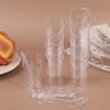 10Pcs 80ml Plastic Pudding Cups With 10 Spoons Ice-Cream Mousse Dessert Picnic Party Packing Dessert Cups Christmas Supplies