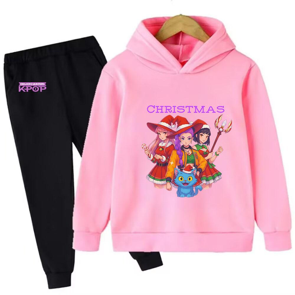 Clothing Sets Girls Casual Comfort Sweatshirt Fashion Printed Pattern Children's Hoodie Set