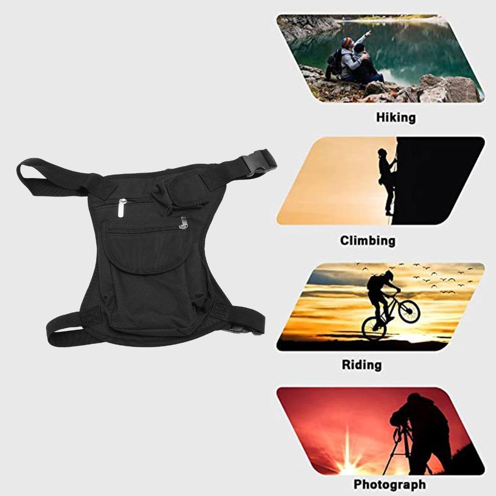 Adjustable Thigh Straps Canvas Leg Pouch Outdoor Waist Thigh Bag Park Training Sessions