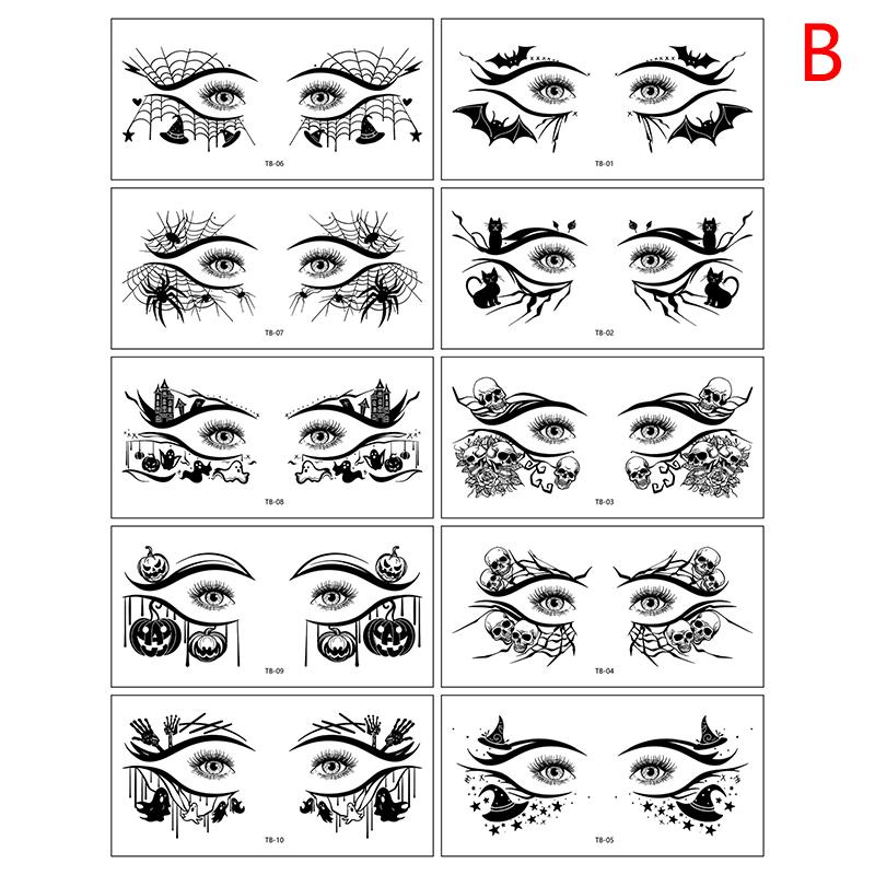 

Черная летучая мышь и паутина наклейки для боди-арта наклейка на лицо жуткий реквизит для вечеринки на Хэллоуин временные татуировки для женщин