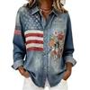 Spring 2026 Women's 3D Digital Print Retro Long Sleeve Shirt