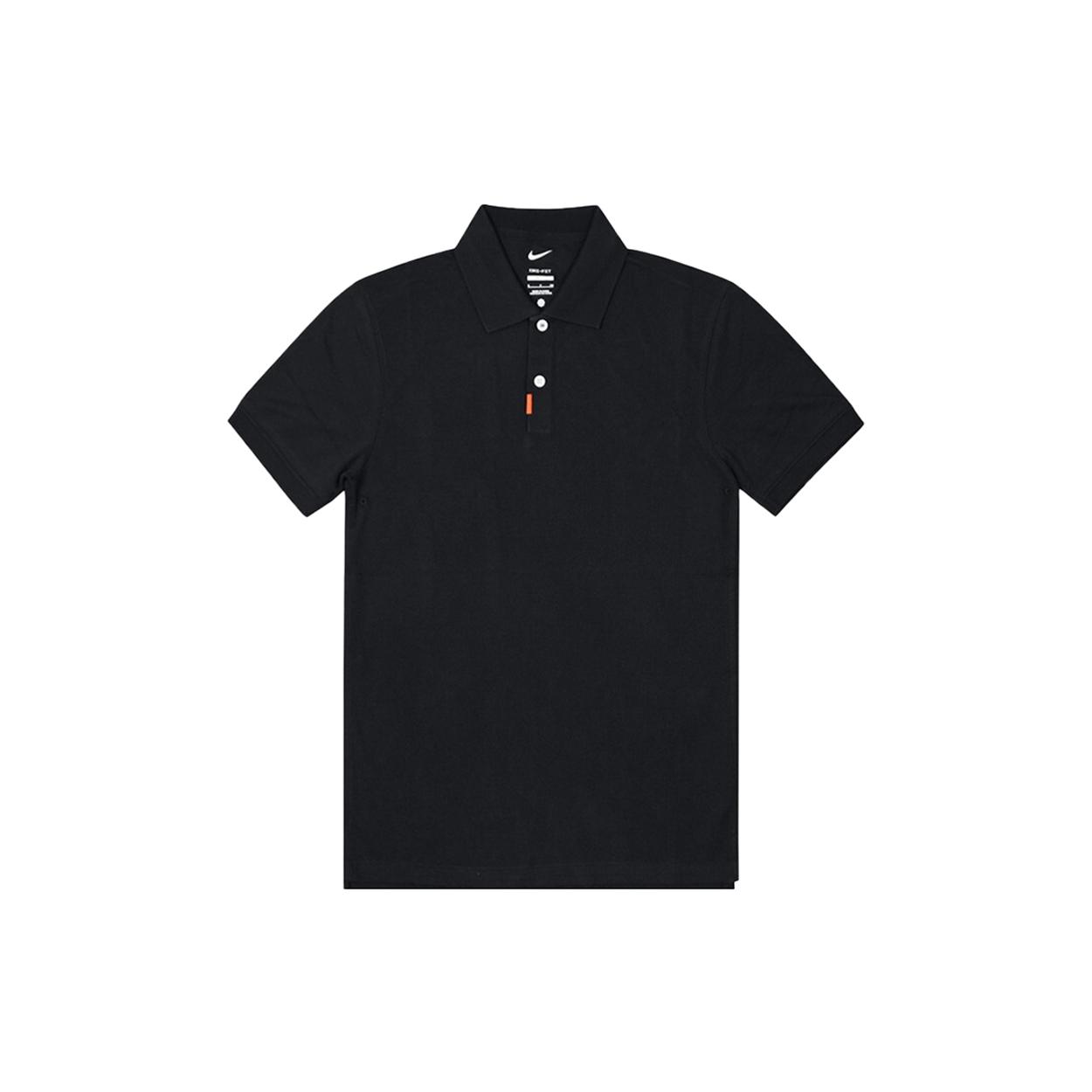 Nike Polo Shirts Men s Black Polo Collar Moderate Straight Fit DB3296-010 S