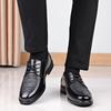 Fashion 2025 Spring Pointed Breathable Wedding Shoes for Men Fashion Designer Black Big Size Leather Shoes Male Lace Casual Dress Shoe