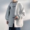 Men's Heavyweight Cardigan Hoodie - Spring & Autumn Style Trendy Hooded Coat for Couples and Boys.