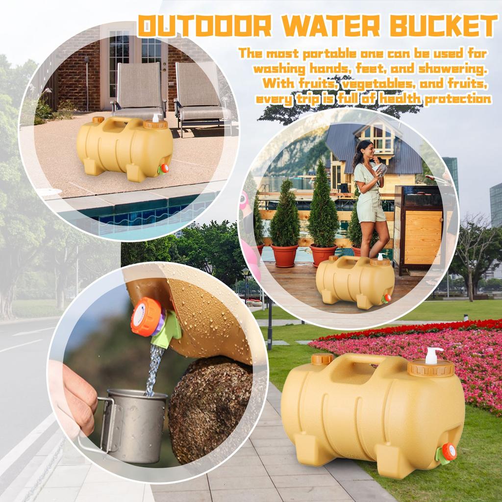 20 Liter Outdoor HDPE Lebensmittelqualität Kunststoff Eimer mit Wasserhahn Auto Camping Trinkwasser Eimer Hand Topf