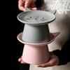 Ceramic Cat Shape High Footed Bowls for Pet Cervical Vertebra Protection Drinking Food Plate Large Caliber Cat Bowl Supplies 1Pc