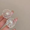 925 Silver Vintage Earrings For Women Trendy Simple Bump Flower Earring Jewelry Prevent Allergy Party Accessories Gift