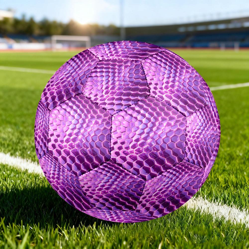 1pc Purple Honeycomb Size 5 Soccer Ball Professional Match Training Football Indoor &Outdoor Sports Ball Lightweight Durable C6556