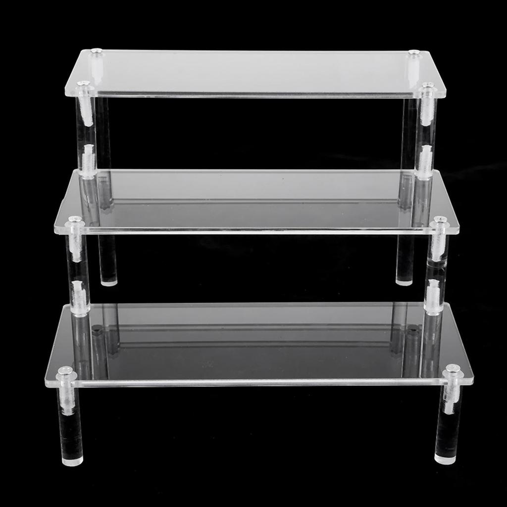 Acrylic Display Rack, Tiered Holder Riser Tier Holder, for Desktop