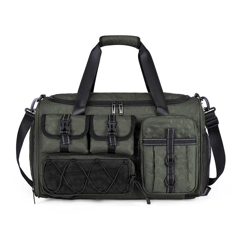 

Light And Fashionable Travel Bag Large Capacity Dry And Wet Separation Short Trip Storage Bag Men S Trendy And Cool Fitness Bag зелений