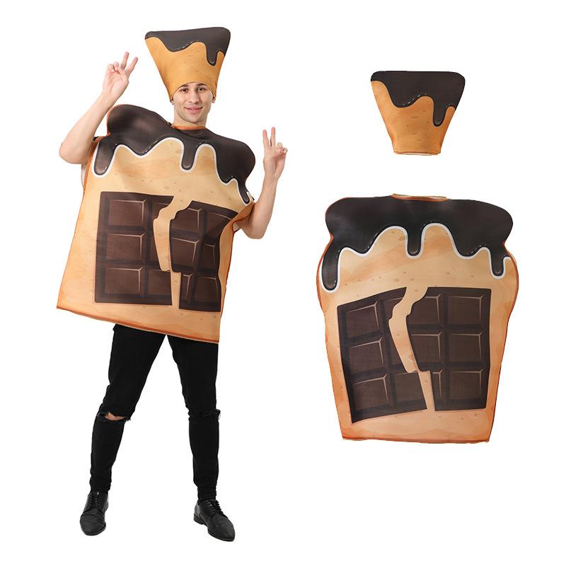 

Chocolate bread cosplay costume, adults One size fits all adults кавовий