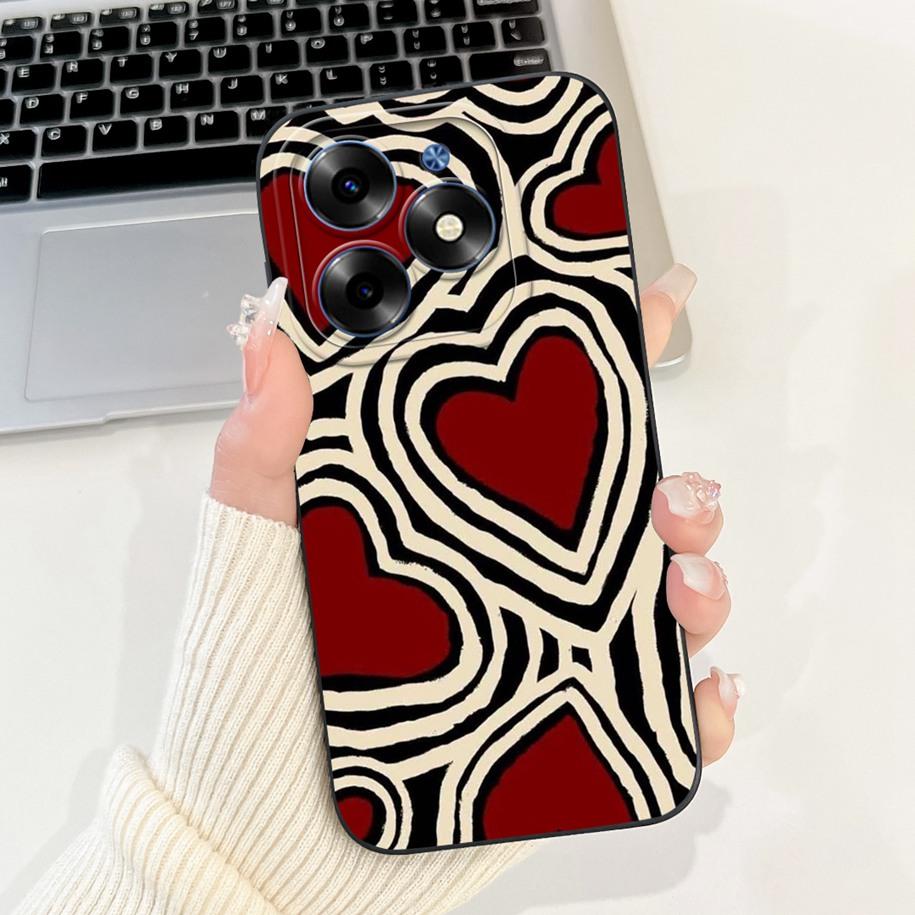 For Infinix Hot 40i Case X6528B X6836 Hot 40 Cover Lovely Tulip Panda Cat Soft Cases For Infinix Hot 40 Pro X6837 Hot40 i Fundas