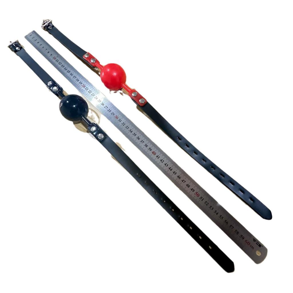 Großer Schwarzer Silikon-Knebel Mundstöpsel - Sexspielzeug für Erwachsene für Männer und Frauen