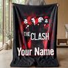The Clash Custom Flannel Throw Blanket Print Your Name Text Soft Warm Blanket Holiday Present