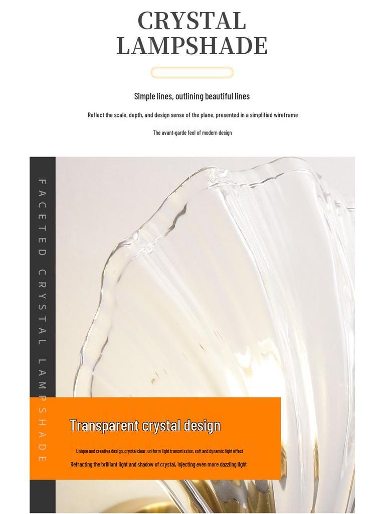 Elegant Shell Wall Lamp for Living Room, Bedroom, Hotel, and Corridor Décor