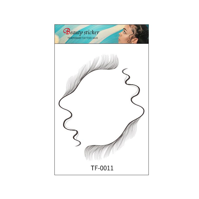 2021 Tattoo Sticker Bangs Simulated Hair Sticker Baby Hair Edge Hairline Sticker