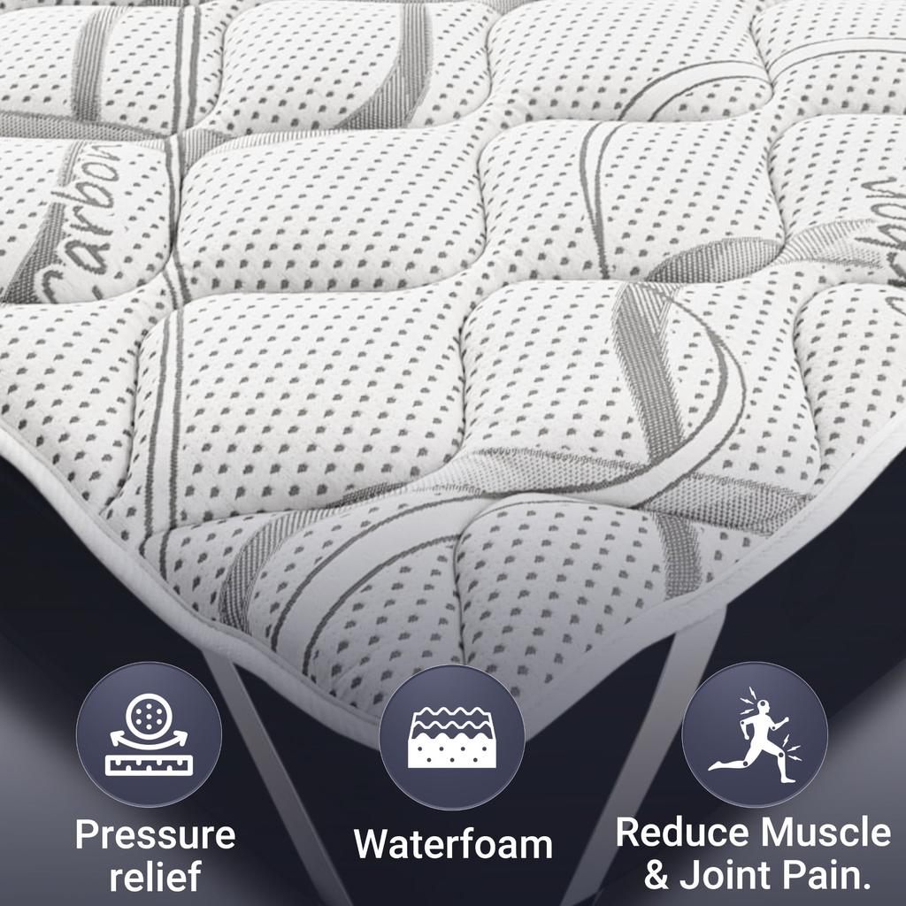 The White Stone Surmatelas respirant hauteur 5 cm | Correcteur de matelas ergonomique | Garnissage en ouate soft 