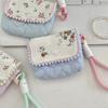 Fresh Small Floral CCD Camera Storage Bag Anti-Fall Portable Compact Headphones Lipstick Cosmetics Storage Bag