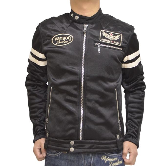 Bonding Single Riders Jacket Flying Skull Fully Embroidered on the Back Black Color Size XL [Banson] ABV-2201 ABV-307