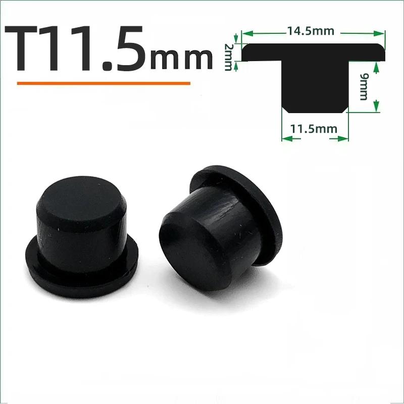 Schwarzer Silikonstopfen Ø 6mm-81,3mm Runde Staubdichte Dichtkappe Hitzebeständiger Silikon-Lochstopfen Dichtungs-Endkappe Schutzhülle