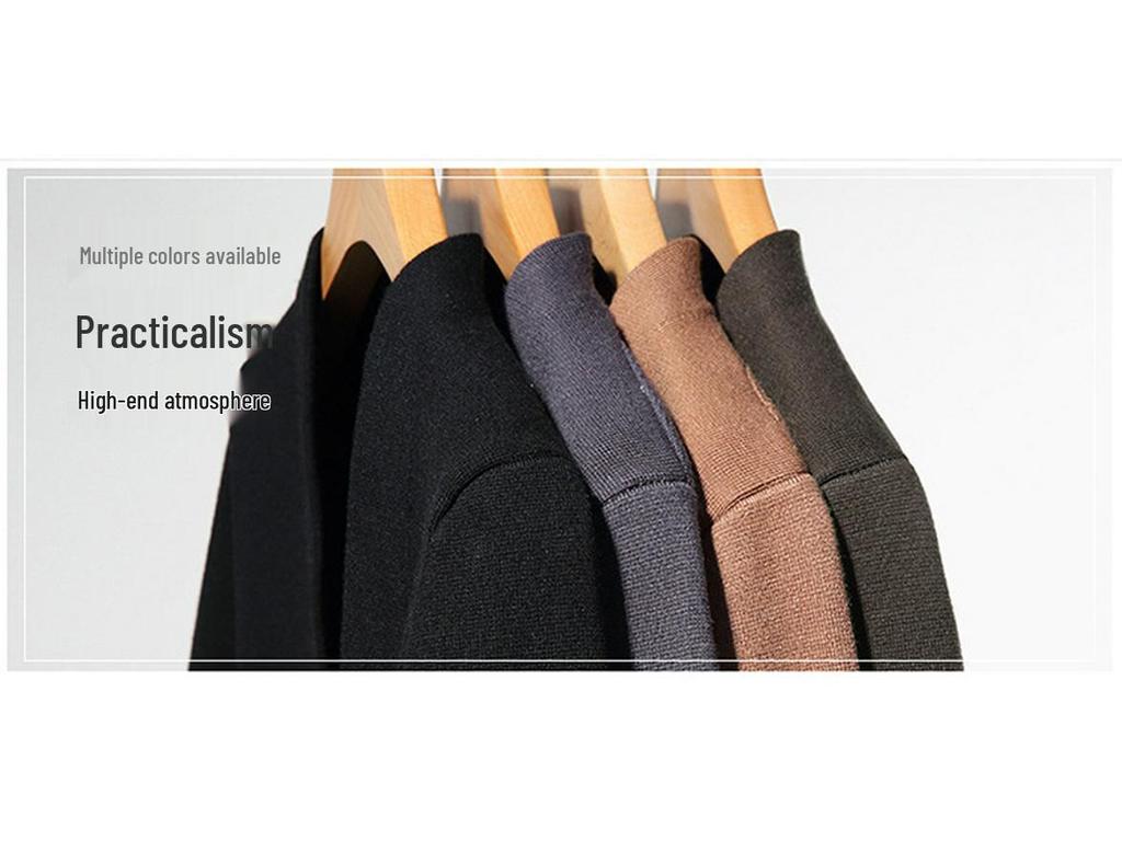 Men's Slim-Fit Knitted Cardigan - Korean Style Fashionable Long Sleeve Sweater Jacket for Spring/Autumn 2025.
