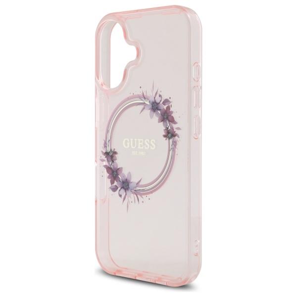 Guess Guhmp16Shfwfcp Iphone 166.1 Różowy/Pink Hardcase Iml Flowers Wreath Magsafe