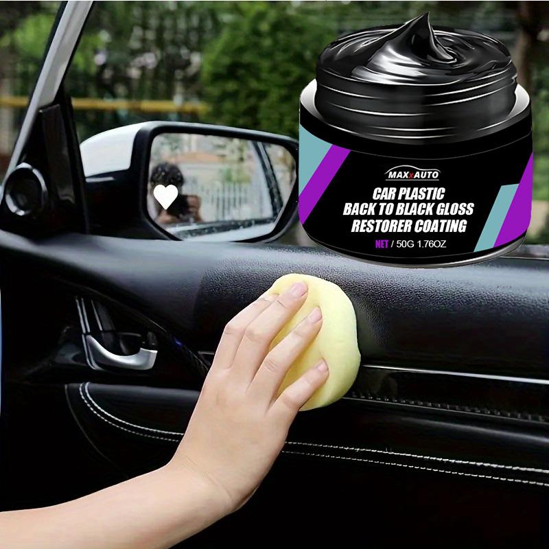 Restaurator de plastic auto Înapoi la negru lucios Auto Interior piele și reînnoire panouri Agent de acoperire cu ceară Lustruire și reparare auto