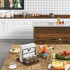 Napkin Holder for Table, 2 IN 1 Napkin Holders That Can Hold Salt Jar and Pepper Jar, Napkin Dispenser, Modern Dining Table Decor, Metal Racks and