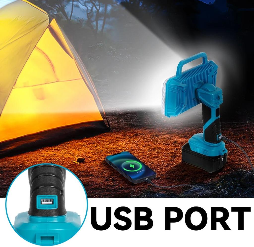Emergency Lighting(Battery Not Included)  4200LM USB LED Work Light for Makita 18V, Indoor/Outdoor, Camping, Car Repair 9-inch
